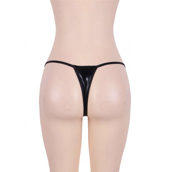 Exotic Micro Shiny Black G String Thongs