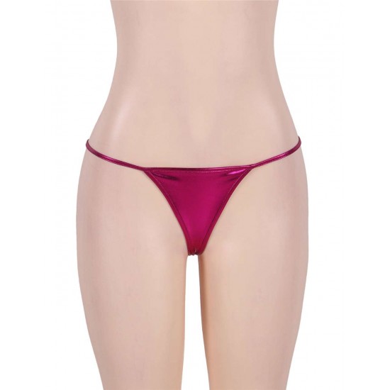 Plus Size Rosy Exotic Micro Shiny G String Thongs