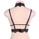 Black Seductive Strappy Choker Lace Bra Lingerie