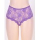 Purple Open Crotch Sexy Lace Panty