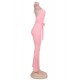 Pink Wide Leg Halter Jumpsuit