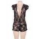 Black Lace Deep V Sexy Teddy