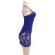 Plus Size Blue Lace Cami Knee Length Bodycon Dress