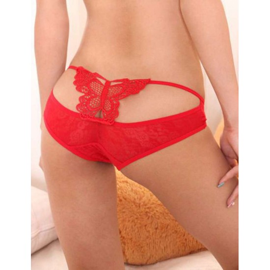 Red Butterfly Lace Panty