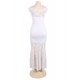 Plus Size White Lace Elegant Party Gown