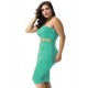 Plus Size Delicate Green One-shoulder Bodycon Dress