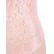 Plus Size Pink Lace Ruffle Off-The-Shoulder Teddy