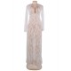 Plus Size White Delicate Lace Long Sleepwear Gown