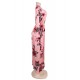 Pocket Design Pink Floral Long Sleeve Maxi Dress