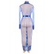 Long Sleepwear Blue Delicate Lace Gown