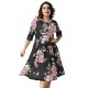 Plus Size Black Printing Fashion Dress