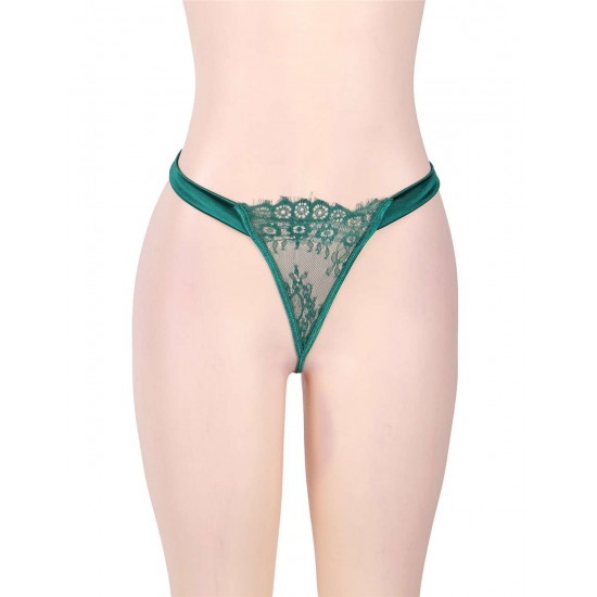 Seduction Green Lace Transparente Sexy Babydoll