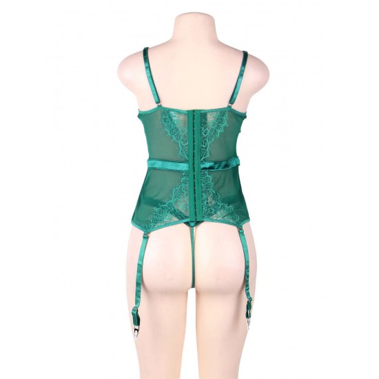 Seduction Green Lace Transparente Sexy Babydoll