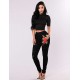 Top Design Embroidery  Ripped Women Jeans 