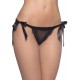 Plus Size Sexy Lace-up Black Panty