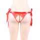 Plus Size Sexy Lace-up Red Panty For Valentine's Day