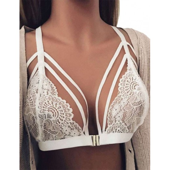 Plus Size White Lace Bralette Top