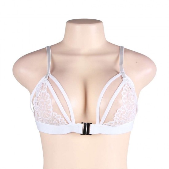 Plus Size White Lace Bralette Top