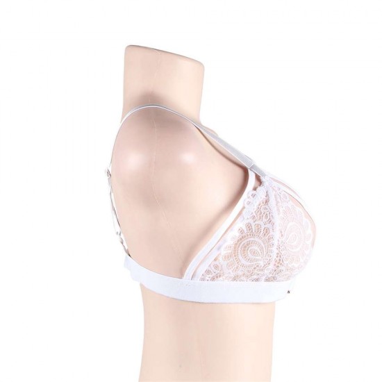 Plus Size White Lace Bralette Top