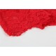 Plus Size Valentine's Day Red lace Deep V Collar Chemise Dress