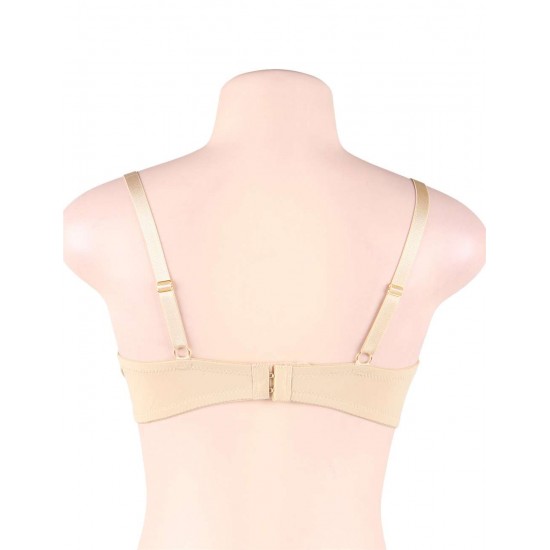 Beige High quality smooth basic comfort T-shirt bra