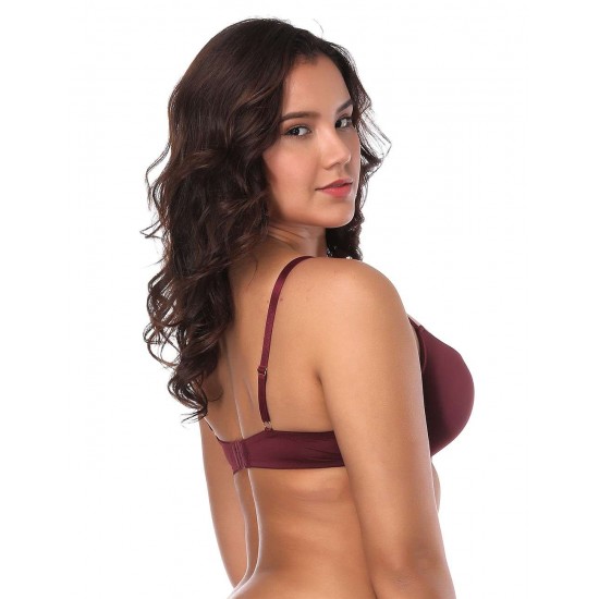 Wine Red High quality smooth basic comfort T-shirt bra