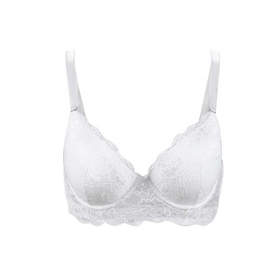 White high-quality lace comfortable T-shirt bra