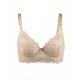 Beige high-quality lace comfortable T-shirt bra