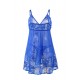 Floral Soft Lace Apron Chemise With Thong