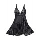 Floral Soft Lace Apron Chemise With Thong