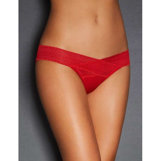 Plus Size Red Hollowed Out Ladies' Panty