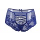 Plus Size Sexy Blue High Waist Lace Strappy Panty