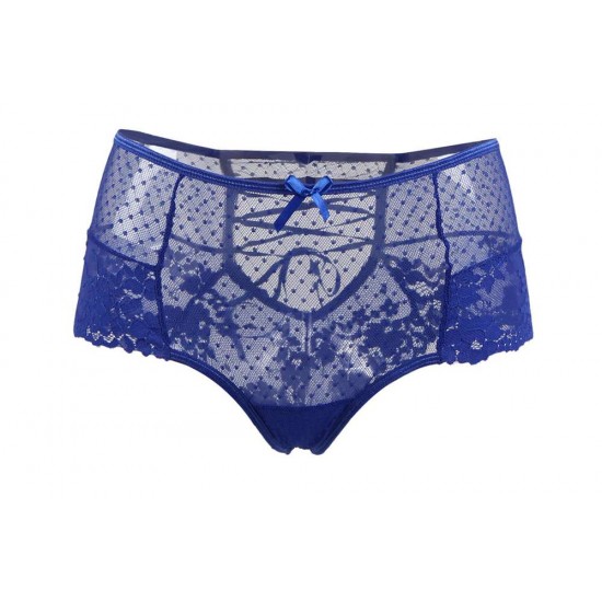 Sexy Blue High Waist Lace Strappy Panty