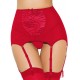 Plus Size Red Sexy Lace Garter Panty