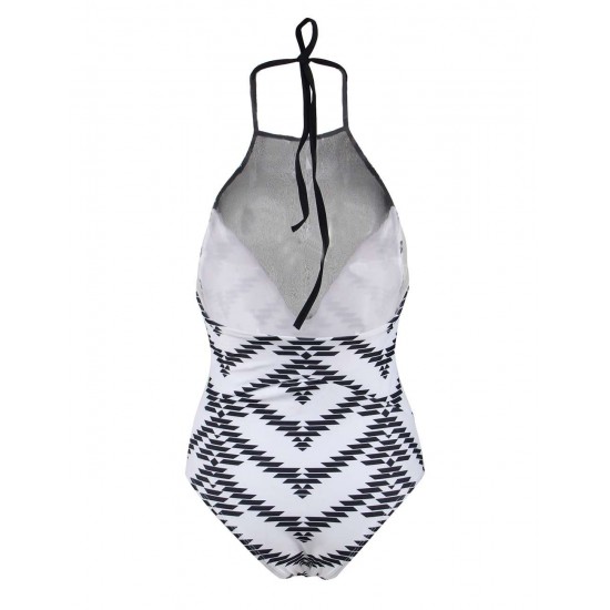 Fashion Mesh Yarn Summer One-Piece Swimsuit