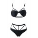 Black Elastic Harness  Sexy Summer Women Bikini Set