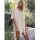 White Knitted Hollow out Beach Dress