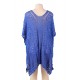 Blue Knitted Hollow out Beach Dress