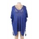 Blue Knitted Hollow out Beach Dress