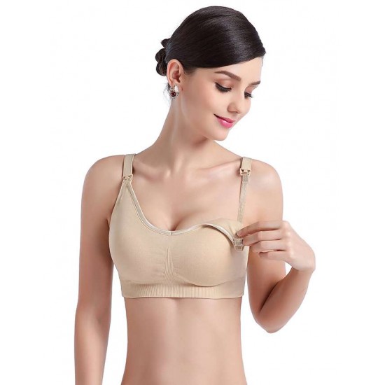 Beige Comfort Breast-feeding Nursing Bra