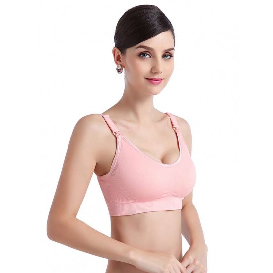 Pink Comfort Breast-feeding Nursing Bra