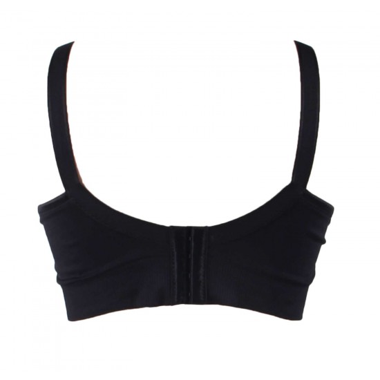 Black Comfort Breast-feeding Nursing Bra