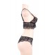 Black Lace Temptation 2pcs Bralette Lingerie Set