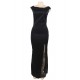 Black Sleeveless High Slit Sexy Evening Dress