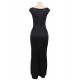 Black Sleeveless High Slit Sexy Evening Dress