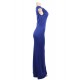 Blue Sleeveless High Slit Sexy Evening Dress