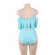 Ruffle Off-The-Shoulder One Piece Swimsuit