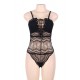 Sexy Chest Ribbon Adjusting Lace Teddy