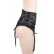 Black Sexy Lace Garter Panty