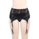 Plus Size Black Sexy Lace Garter Panty